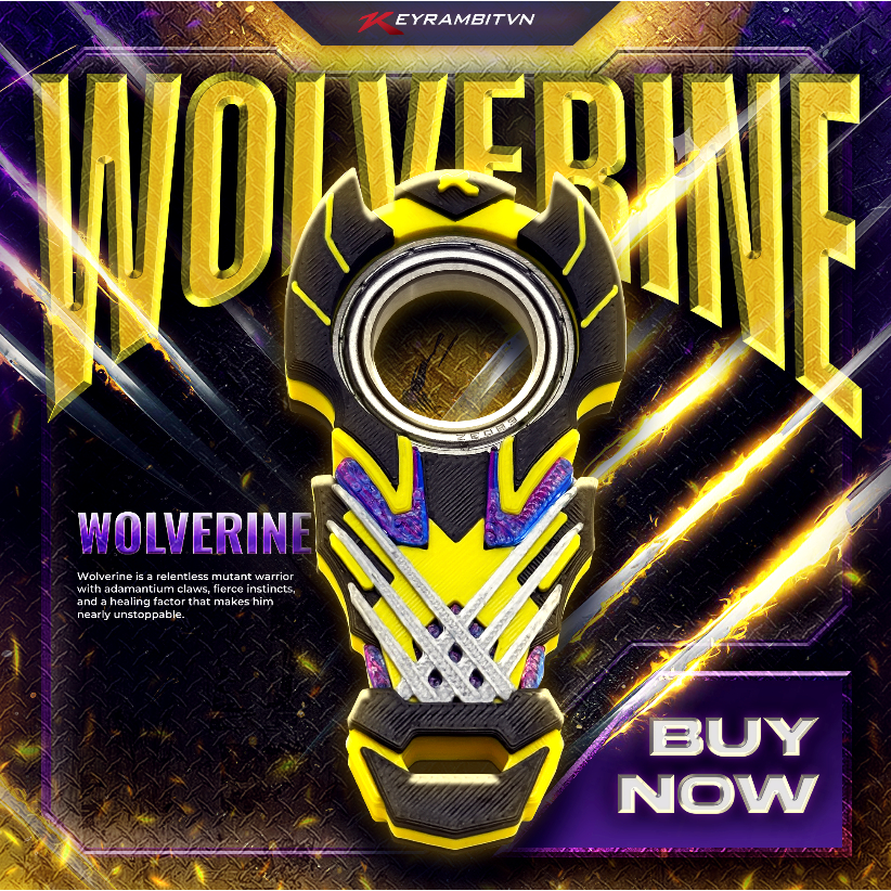 [MARVEL] Keyrambit Wolverine - Adamantium Instinct - Keyrambitvn - Móc Khoá Xả Stress