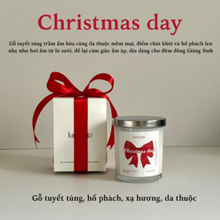   Set qùa tặng Giáng sinh  Nến thơm Lumi.aura cao cấp sáp đậu nành lành tính 170g 