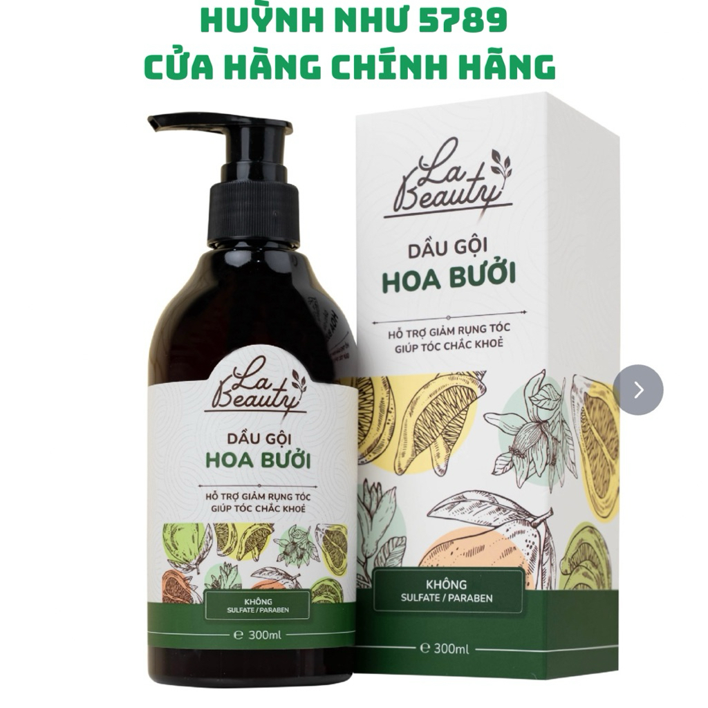 [CHÍNH HÃNG]Dầu gội Hoa Bưởi La Beauty giảm gãy rụng, kích thích mọc tóc 300ml