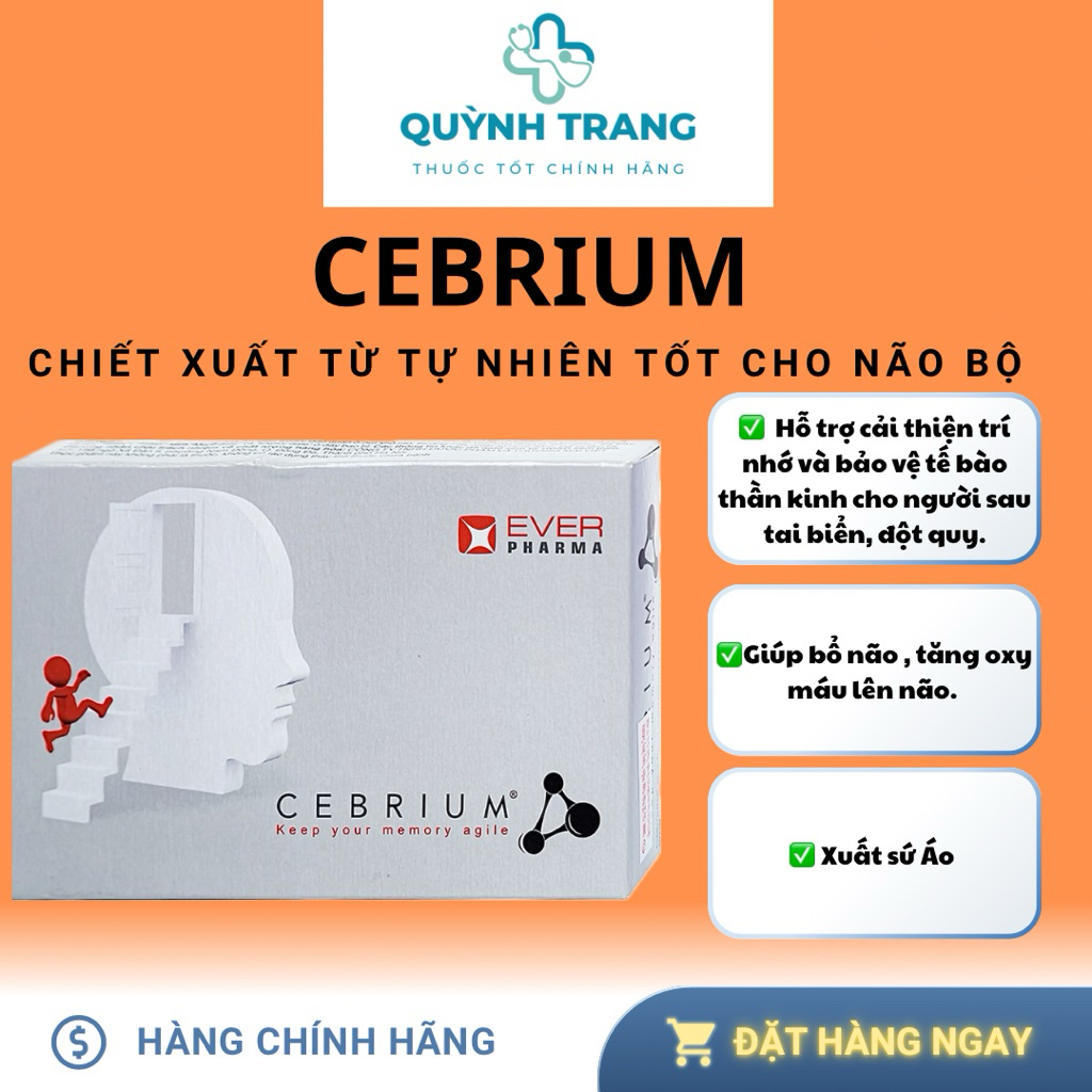 Viên uống Cebrium ,hỗ trợ tăng khả năng tập trung, cải thiện trí nhớ .