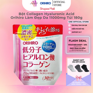  Bột Collagen Hyaluronic Acid Orihiro Làm Đẹp Da 11000mg Túi 180g 