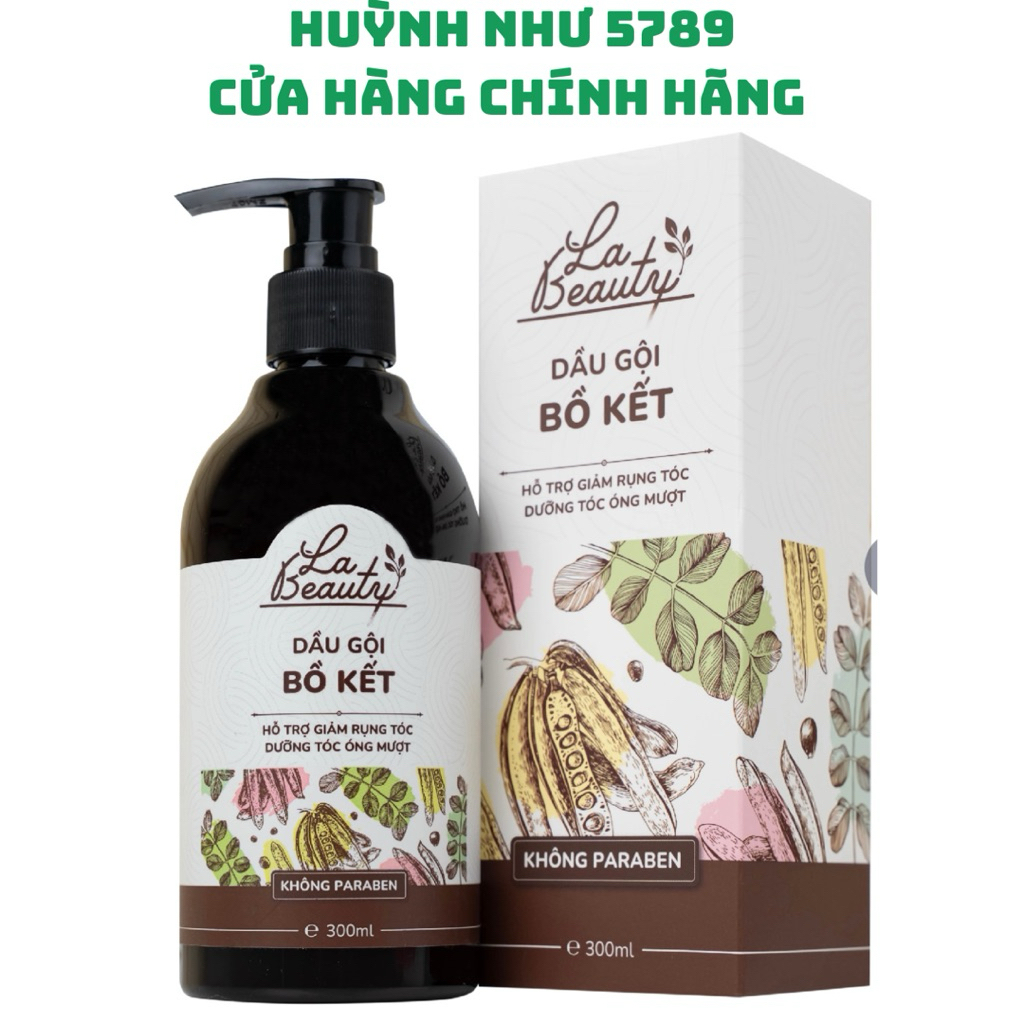 [CHÍNH HÃNG]Dầu gội Bồ Kết cô đặc La Beauty giảm gãy rụng, dưỡng tóc óng mượt 300ml