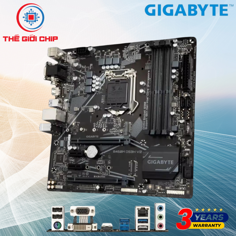 Mainboard (Bo mạch chính)-GIGABYTE B460M DS3H V2 I Bảo hành 36 tháng