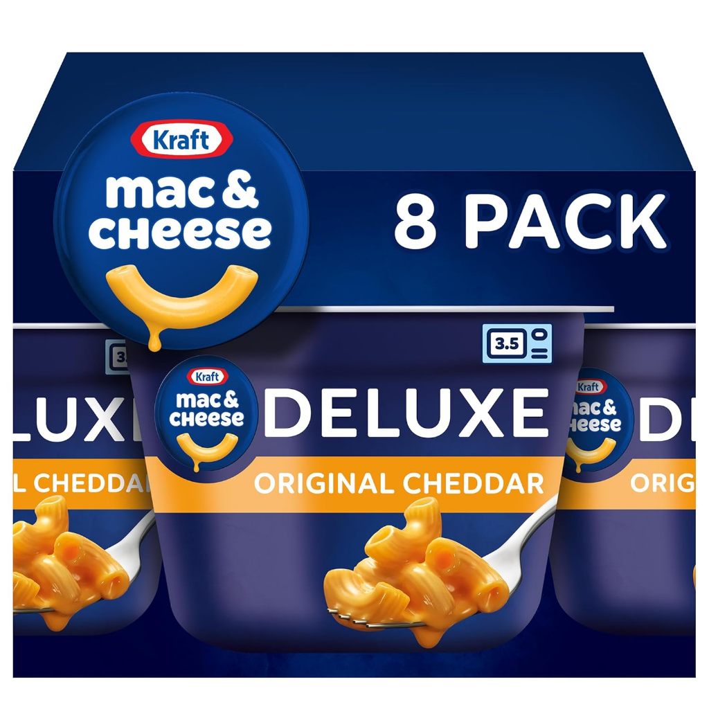 Hộp núi phô mai Kraft Deluxe Original Mac & Cheese Macaroni and Cheese Dinner Microwavable Dinner, 8