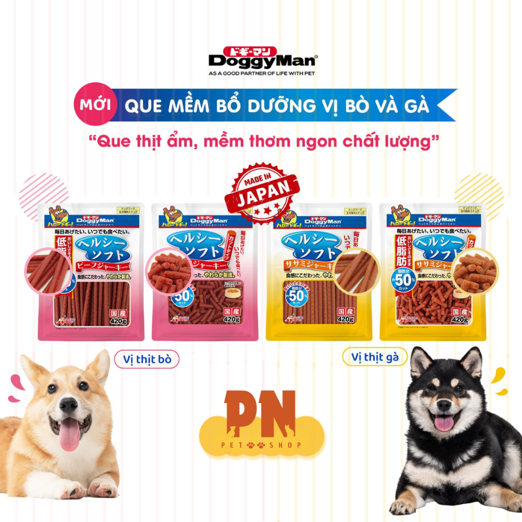 Que mềm bổ dưỡng vị bò và gà DoggyMan dành cho chó cưng.