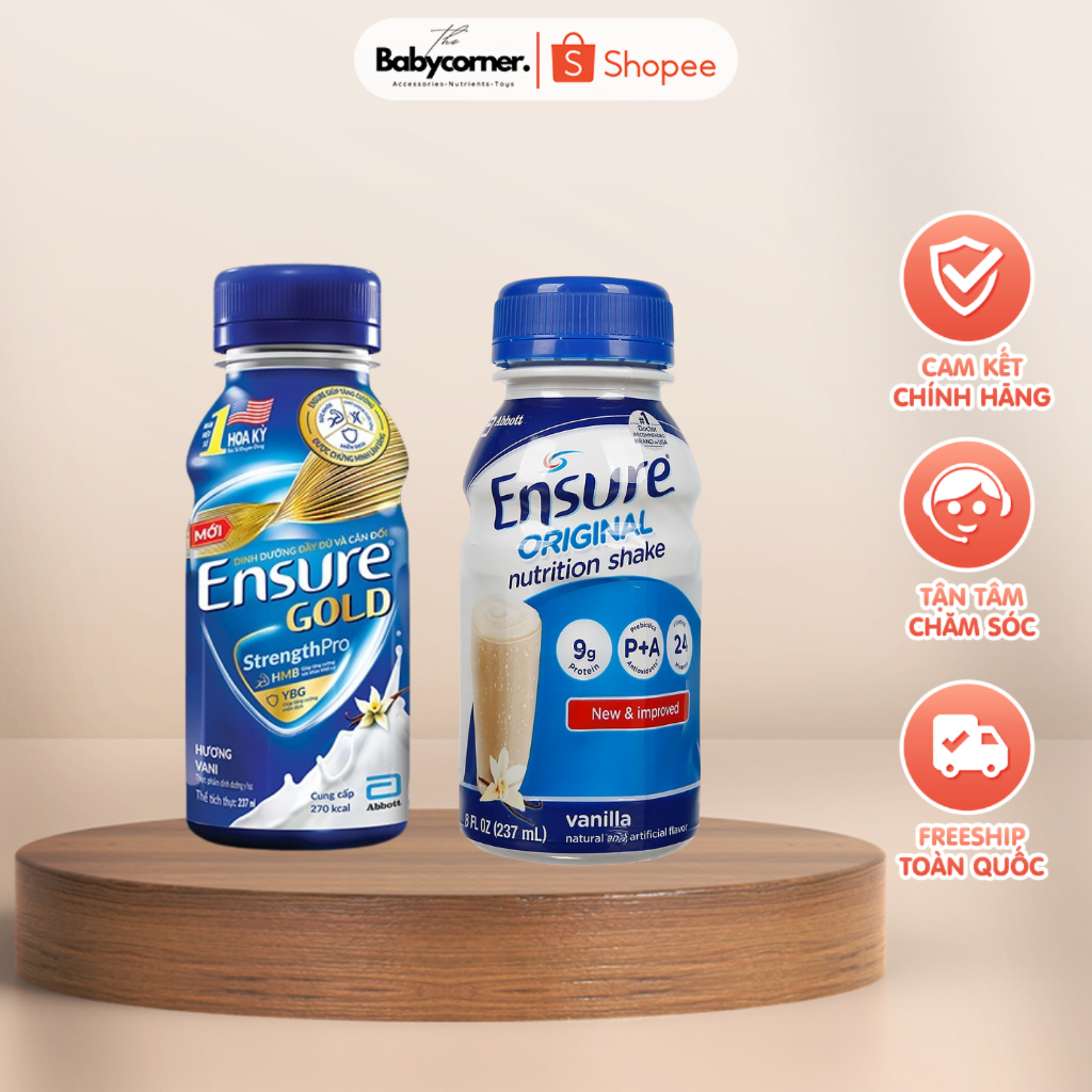 Ensure 237ml Lốc 6 – Dòng Original & Gold | Sữa nước dinh dưỡng bổ sung năng lượng & khoáng chất