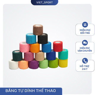 Cuộn Băng Quấn Cổ Chân/Tay Thể Thao Cao Su Non Tự Dính, Băng Keo Hạn Chế Chấn Thương
