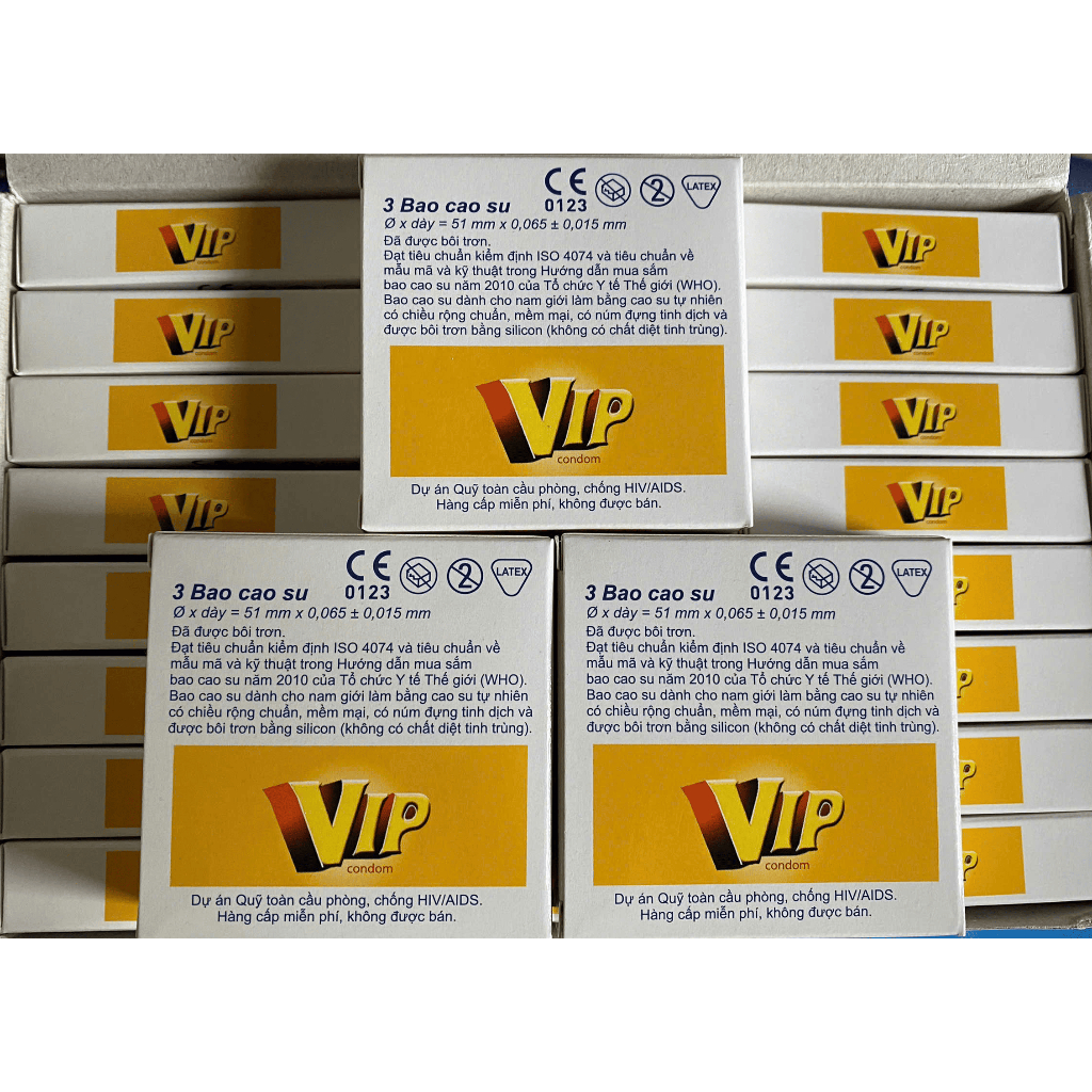 Bao Cao Su Vip 144 Cái( Màu Trắng) dành cho gia đình - khách sạn - nhà nghỉ giá tốt