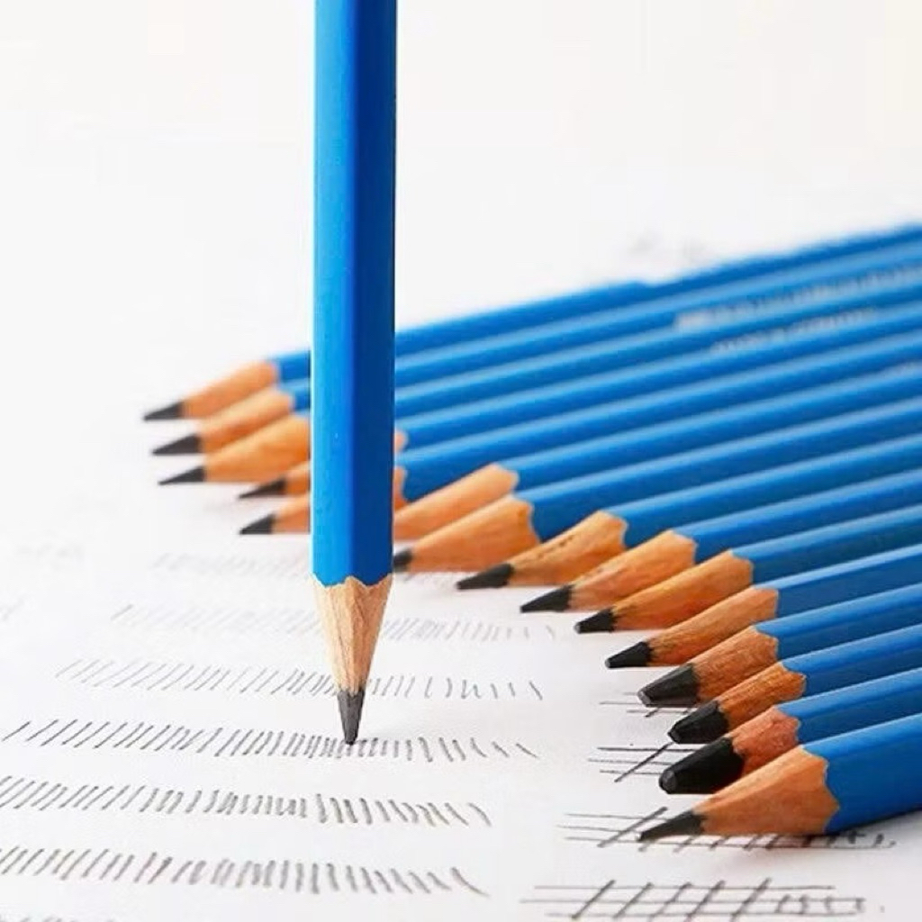 Hộp 12 Bút chì xanh HB chì mềm ít gãy, dễ gọt, chì phác thảo, bút chì gỗ dành cho học sinh