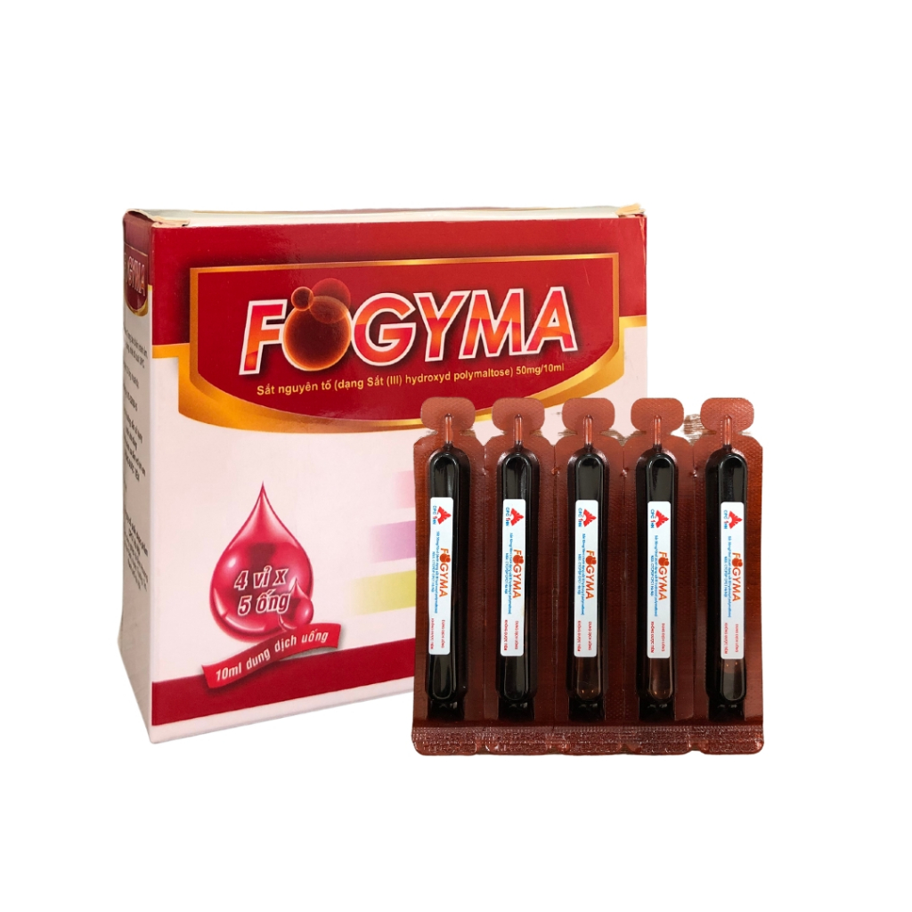 Dung dịch bổ sung sắt dạng ống Fogyma. Sắt nước fogyma hộp 40 ống