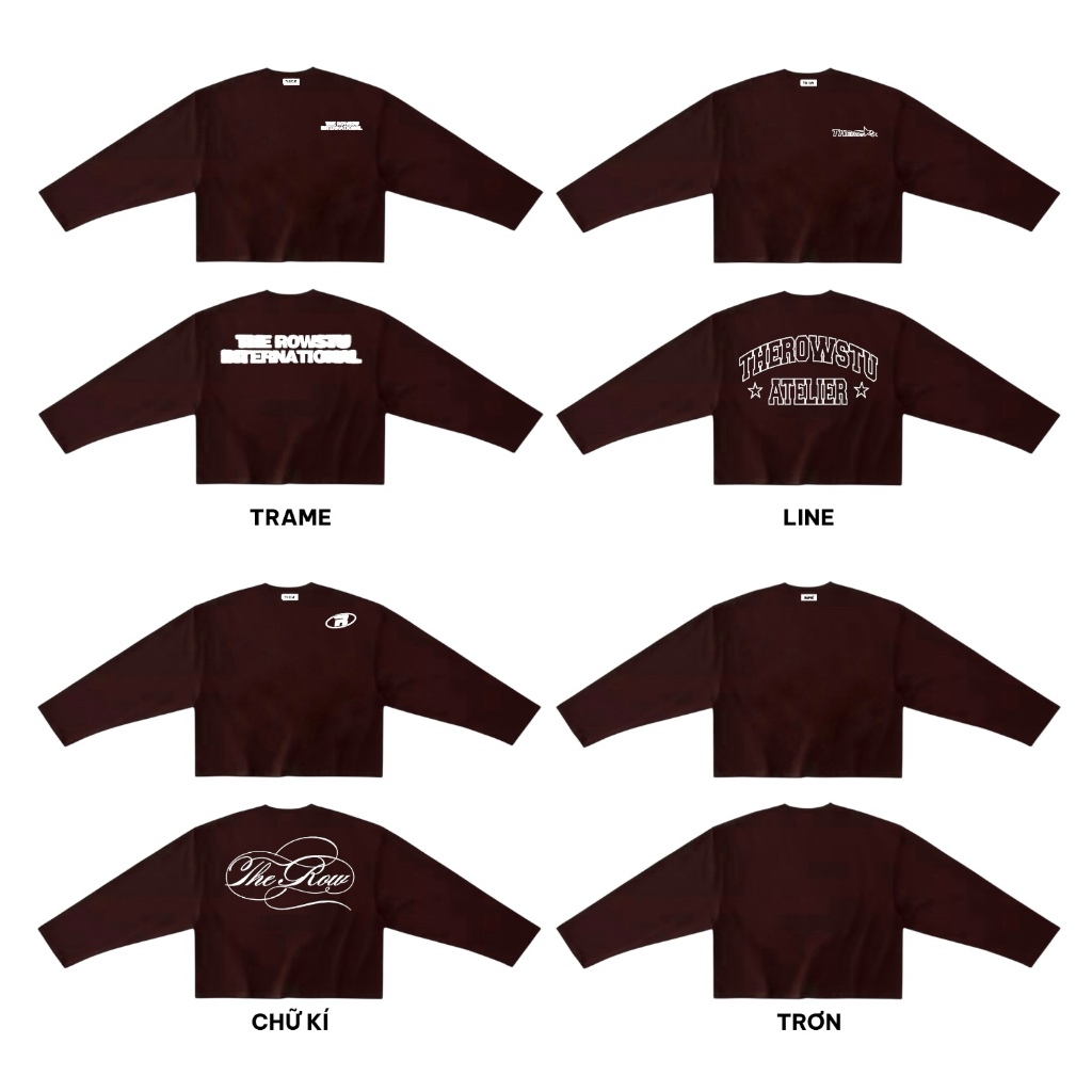 [Ver7] THEROW Áo Thun Tay Dài Long Sleeve Boxy 250gsm Form Rộng Cổ Tròn Unisex Nam Nữ Phong Cách Basic Áo Thu Đông | BigBuy360 - bigbuy360.vn