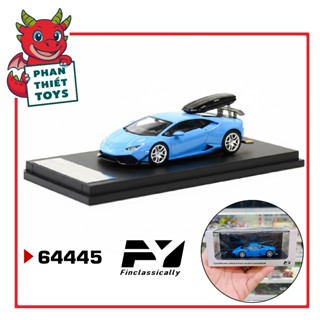  Mô hình xe Lamborghini Huracan blue Twin-Turbo LP610-4 camping limited 500pcs tỉ lệ 1:64 Fy FinClassically 64445 