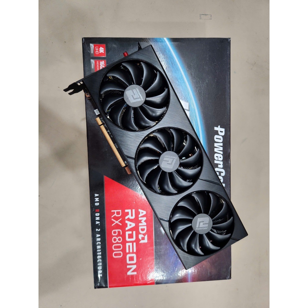 Card màn hình VGA RX 6800 16GB GDDR6 PowerColor Fighter (AXRX 6800 16GBD6-3DH/OC)
