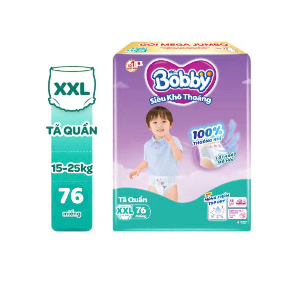Tả quần Bobby size XXL76 miếng mới