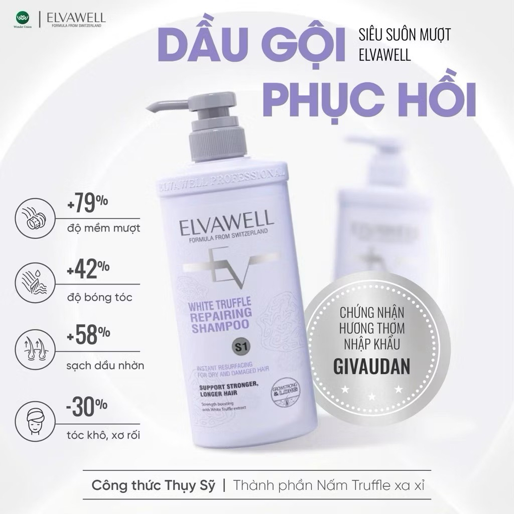 dầu gội phục hồi siêu mềm mượt EVAWELL