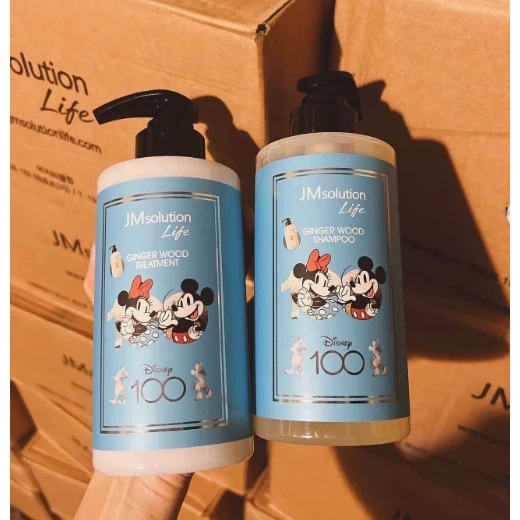 Cặp Dầu Gội Dầu Xả Gừng JM Solution Life Ginger Wood 500ml/chai