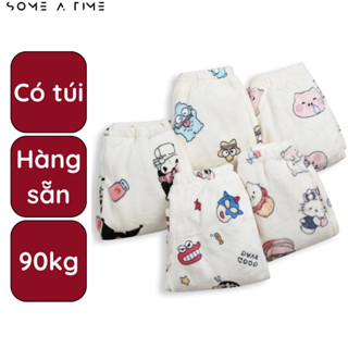   Hàng Sẵn+Có Túi  Quần Dài Hoạt Hình Sometime Ống Rộng Hello Kitty Cậu Bé Bút Chì Shin Có Túi Mặc Ở Nhà 