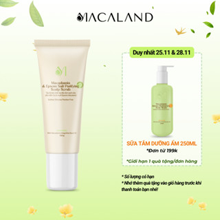  Tẩy Tế Bào Chết Da Đầu Mắc Ca & Muối Epsom 150g MACALAND Làm Sạch Giúp Tóc Chắc Khỏe 
