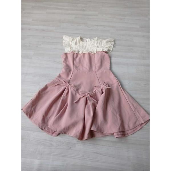 H2 BOUTIQUE NEW TAG - Đầm cổ phối voan tà đính nơ bymo - SIZE S