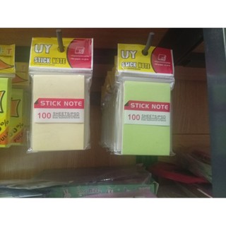 Combo 5 tệp Giấy note giấy nhớ 3*2 vàng, màu