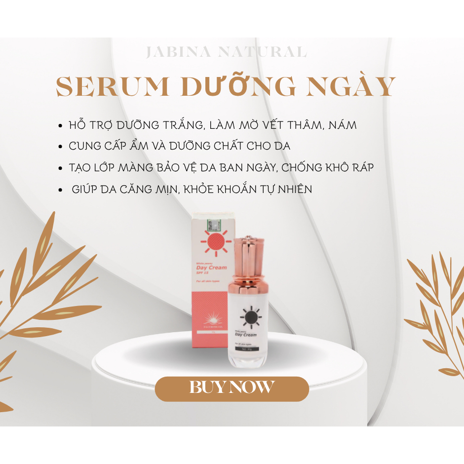 Serum dưỡng ngày WHITE PEONY DAY CREAM SPF15 -làm mờ vết thâm,nám,hỗ trợ làm trắng,sáng da-Chai 30g