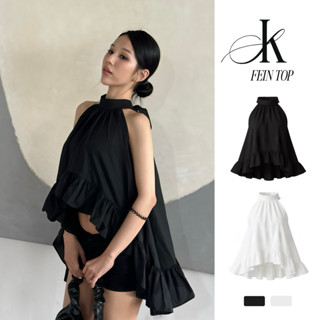    FEIN TOP   Áo Yếm Sơ Mi Vạt Bèo Xéo Đuôi Cá Cột Nơ Sau KAYCI.STU - Tặng Áo Ống Mặc Kèm  A78  