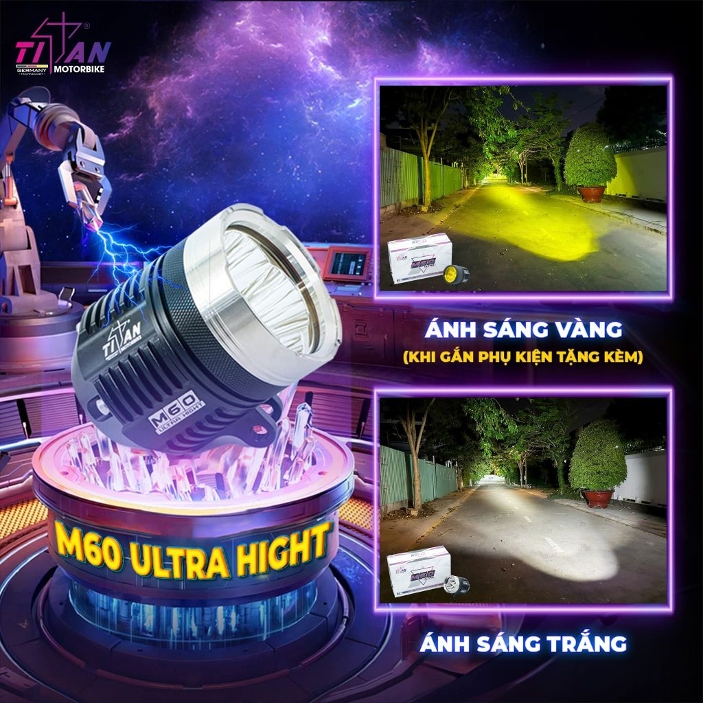 ĐÈN TRỢ SÁNG M60 ULTRA HIGHT Chính Hãng Titan Bảo hành 1Năm