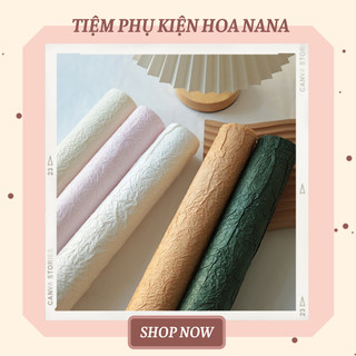 Giấy Gói Hoa Vân Đá 1 Mặt, Chất Liệu 2 Lớp, Kích Thước 60*60cm, Tạo Điểm Nhấn Cho Bó Hoa
