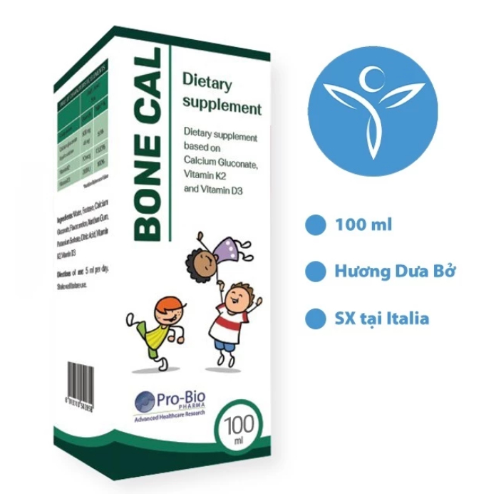 Bone Cal Pro-Bio (Chai 100ml) Canxi Hữu Cơ,Giúp Bé Phát Triển Chiều Cao, duy trì xương và răng chắc 