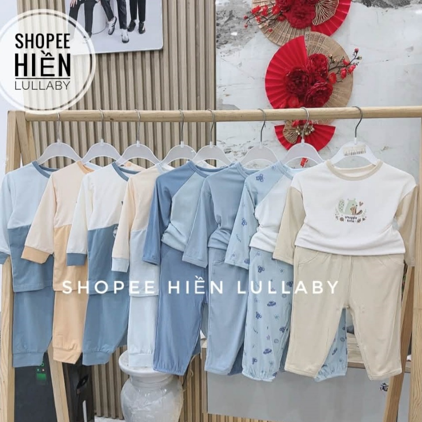 [Lullaby/Chính Hãng] Bộ dài tay Lullaby chất sợi tre cho bé trai, bé gái