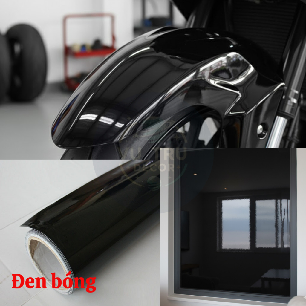 Giấy decal dán tường màu đen bóng dán bàn tủ ,dán tường ,dán cửa kính đẹp giá rẻ khổ 1m2 x 0.5m