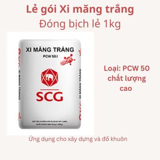 Xi Măng Trắng PCW50 Cao Cấp - Độ Trắng Vượt Trội, Cường Độ Cao (Chuyên Terrazzo, Granito, Làm Chậu, Chà Ron, Bột Trét)