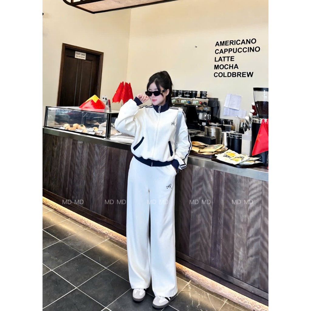 Bộ Nỉ Hai Da QCCC Mix Màu Xinh Phối Sọc Kẻ Kèm Quần Xuông Chất Liệu Cao Cấp Không Xù Không Nhăn BonTee Store | BigBuy360 - bigbuy360.vn