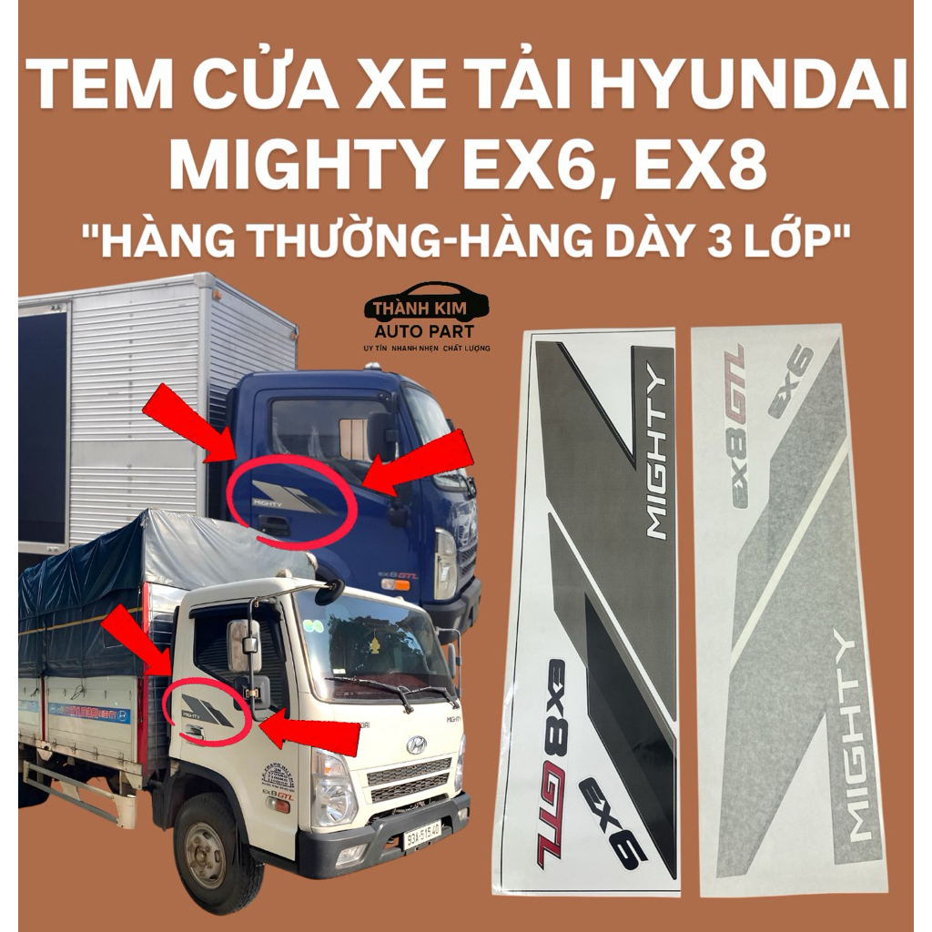 TEM CỬA XE TẢI HYUNDAI MIGHTY EX6, EX8 GTL