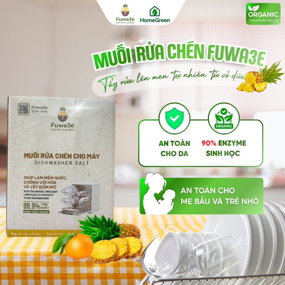 MUỐI RỬA CHÉN CHO MÁY FUWA3E – 99,9% NaCl TINH KHIẾT 2KG