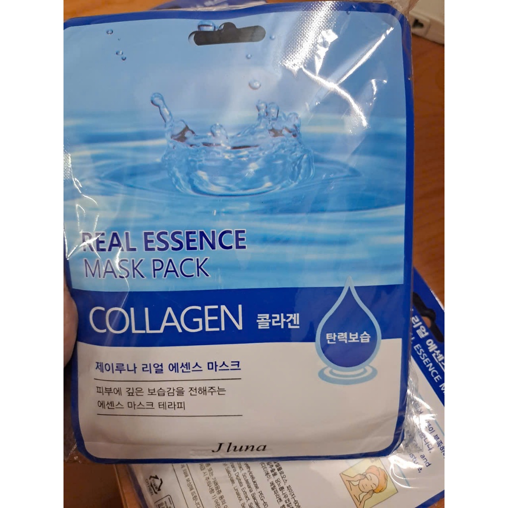 10 miếng mặt nạ giấy collagen Jluna Real Essence COLLAGEN/RED GINSENG