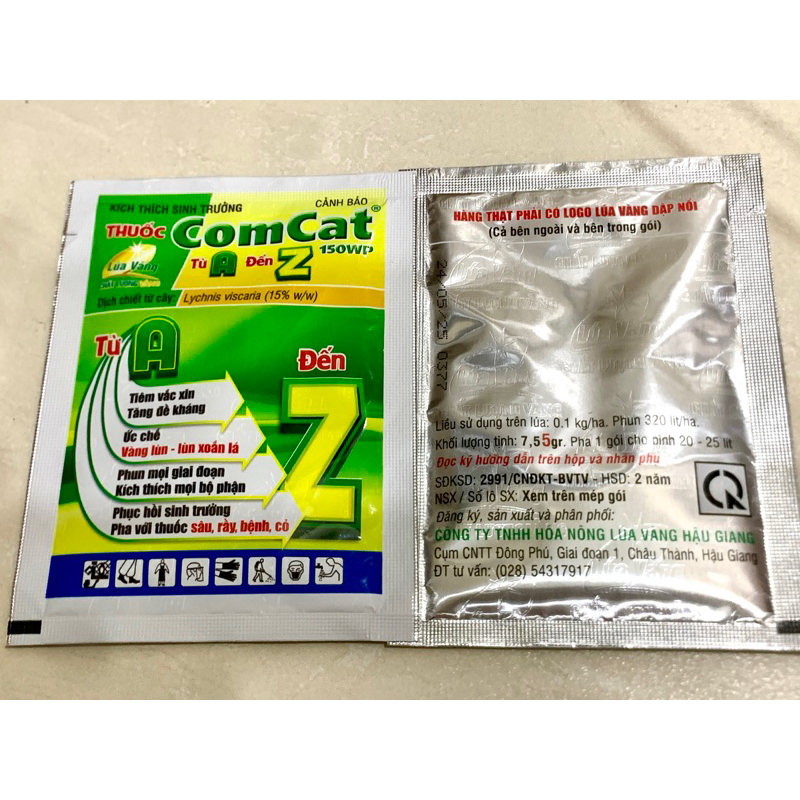 * Gói COMCAT 7,55g , kích thích sinh trưởng cây trồng