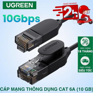 Cáp Mạng Thông Dụng Cat 6a Ugreen Tốc Độ Truyền Cao 10Gb Dây Mỏng Nhỏ Dẻo Dai Tiện Lợi Đi Dây