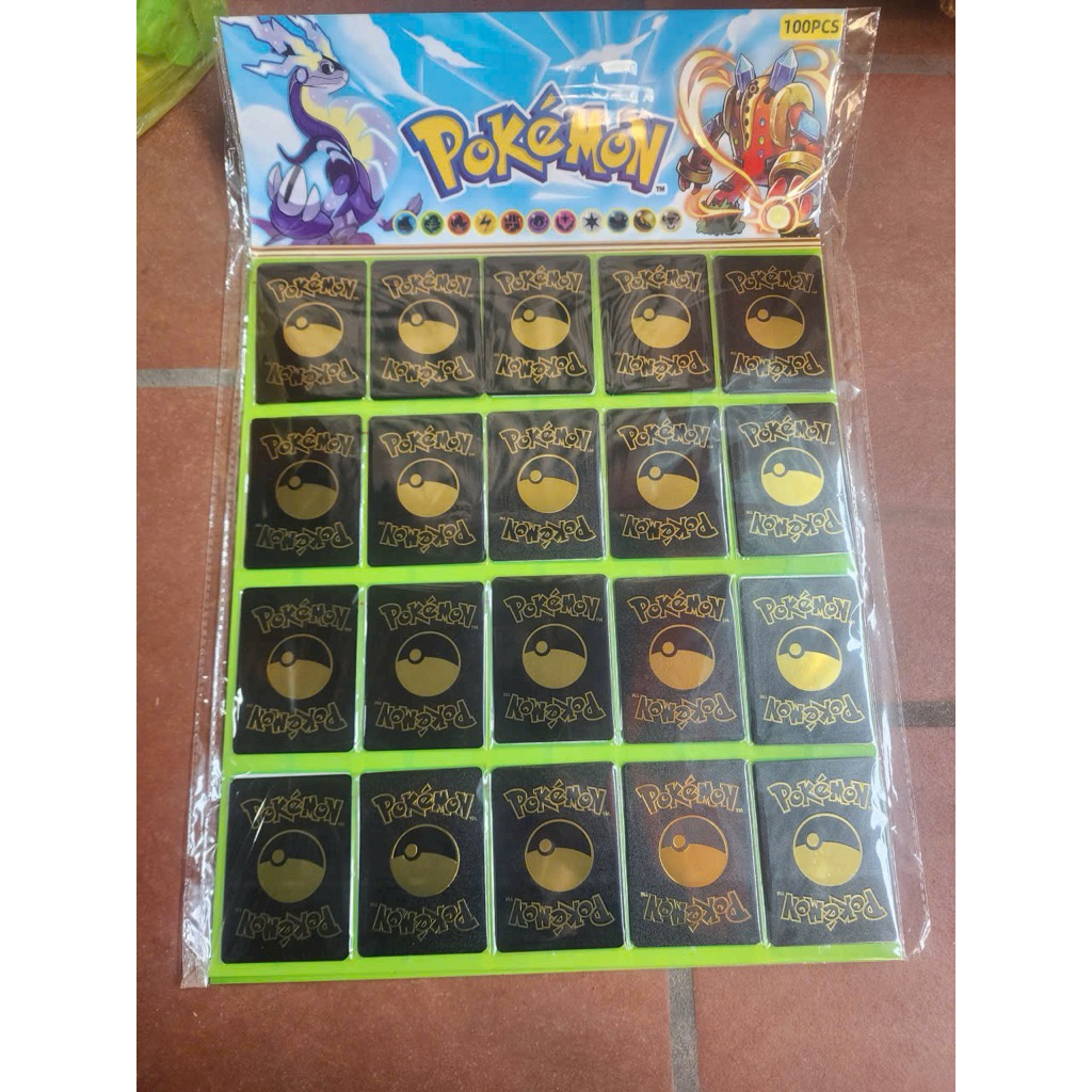 Vỉ 20 gói 100 thẻ bài pokemon đen loại đẹp đồ chơi cho bé siêu hót