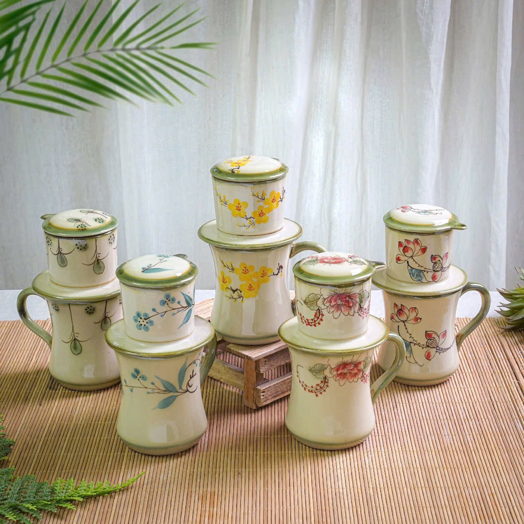 ✅Phim Cafe✅Phim Pha Cafe Vẽ Hoạ Tiến Hoa Thủ Công,Gốm Sứ Bát Tràng Cao Cấp