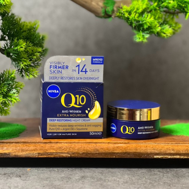 Kem dưỡng da ban đêm NIVEA Q10 Anti-Wrinkle Extra Nourish Deep Restoring (50ml)