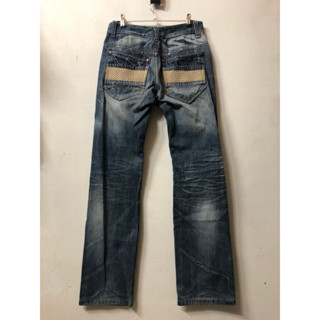   2hand  Quần dài jean nhung ống loe - cạp thấp 