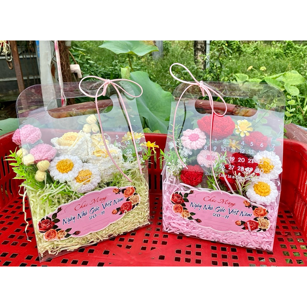 HỘP lịch HOA LEN .Quà tặng trang tri