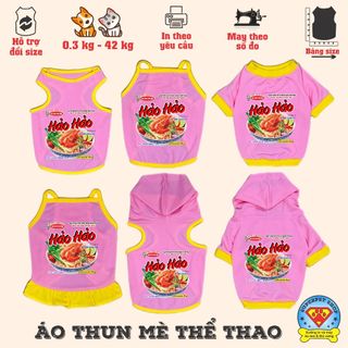  ÁO THÚ CƯNG IN LO GO HÌNH MÌ HẢO HẢO HỒNG XINH 