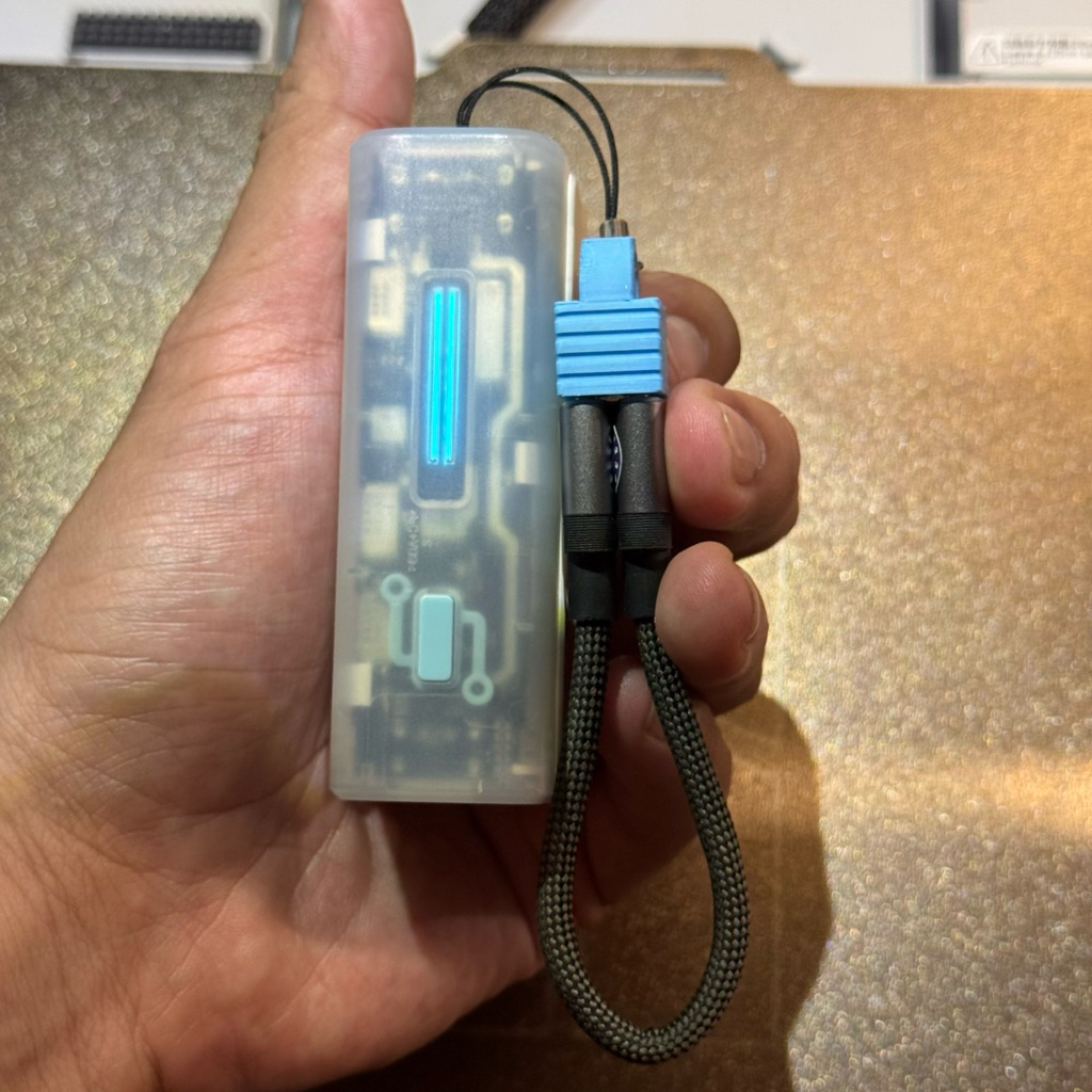 [ Không kèm cáp ] Móc khoá cáp sạc ngắn Cuktech/RBS mẫu vuông