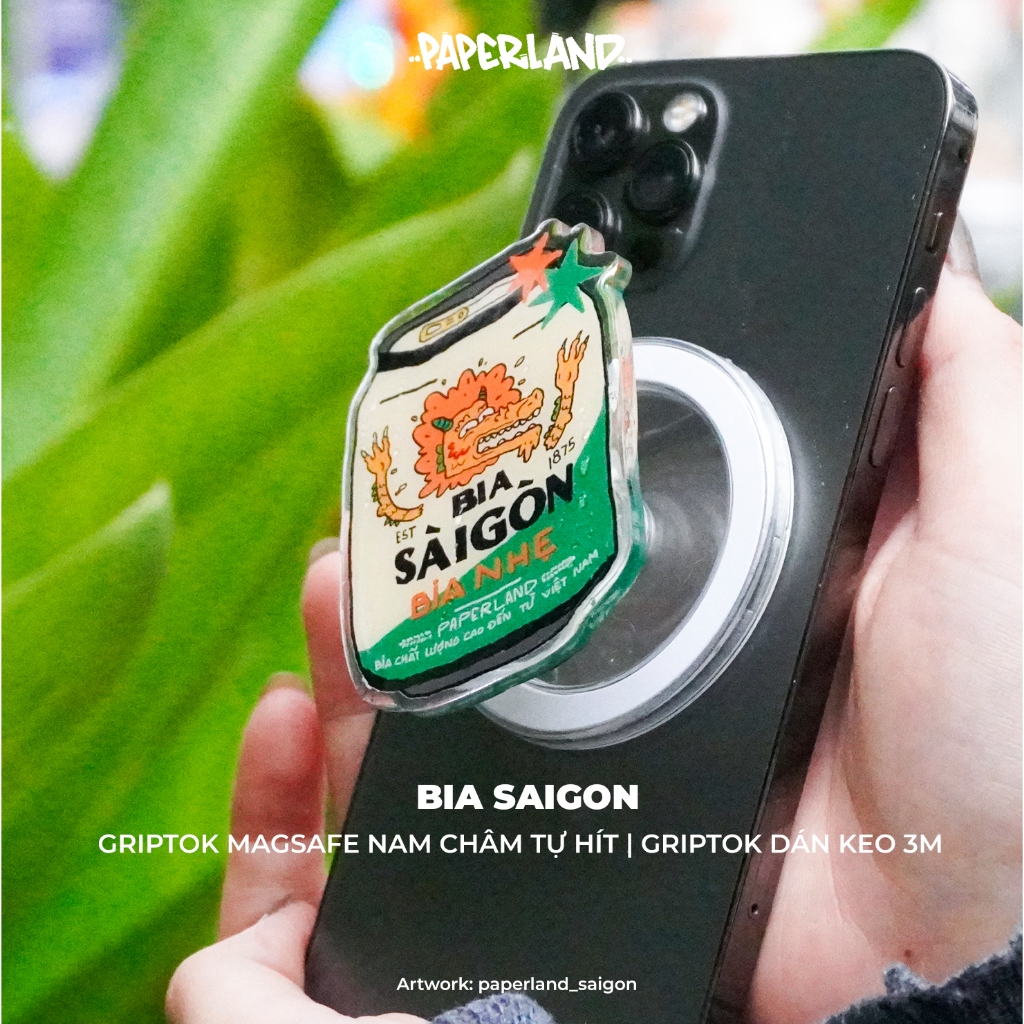 MAGSAFE NHIỀU MẪU | GRIPTOK GIÁ ĐỠ ĐIỆN THOẠI | nam châm tự hít | 6cm phủ epoxy | artwork Paperland