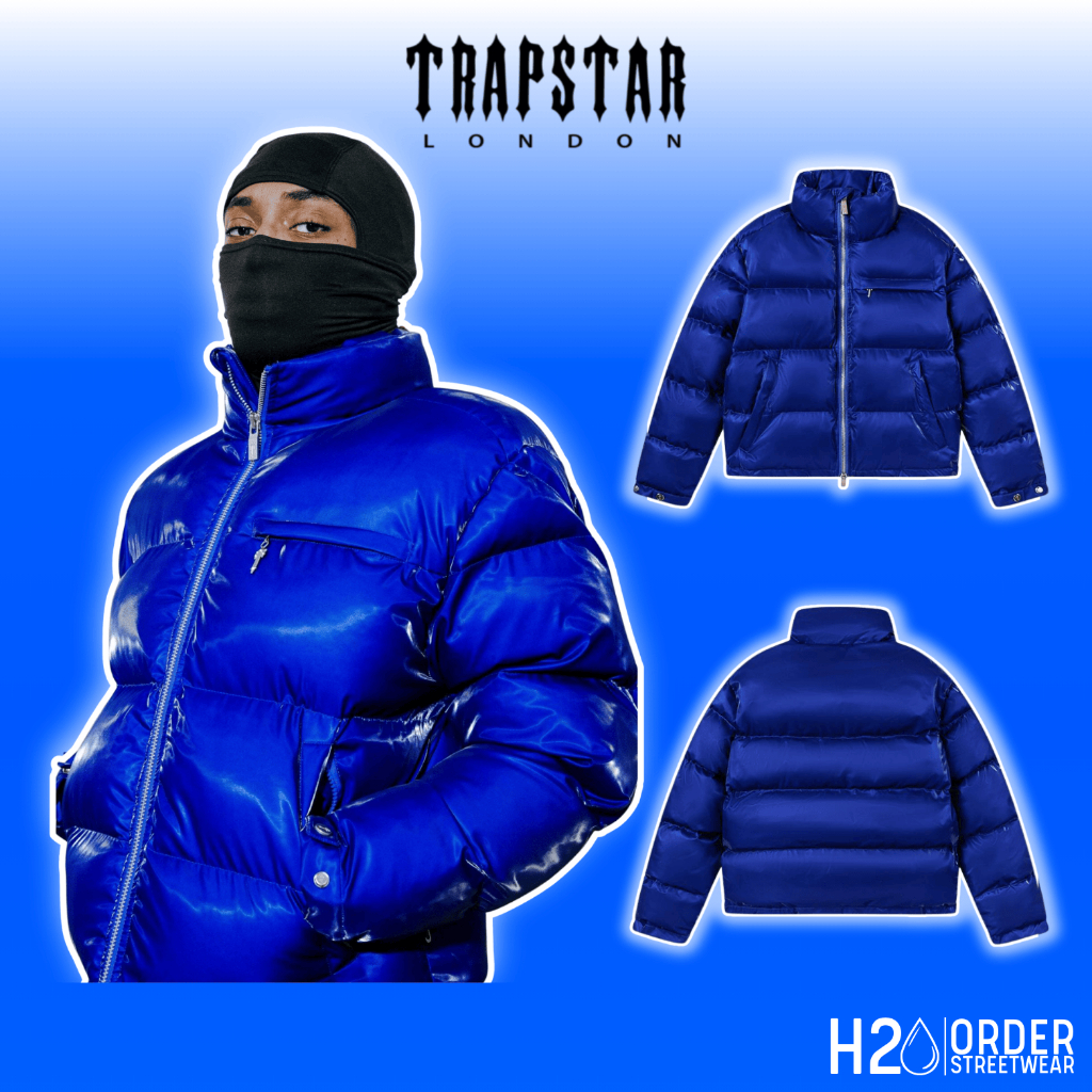 (High Quality) Áo Phao Mùa Đông Drip Trapstar Xanh Bóng Cao Cấp – Áo Khoác Puffer Jacket Phao Nam Ch
