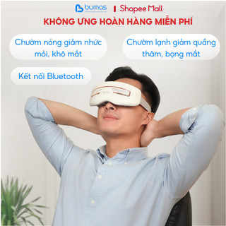 Máy Massage Mắt BUMAS M24 - Chườm Nóng Lạnh - Đầu Massage Silicon - Kết Nối Bluetooth Nghe Nhạc