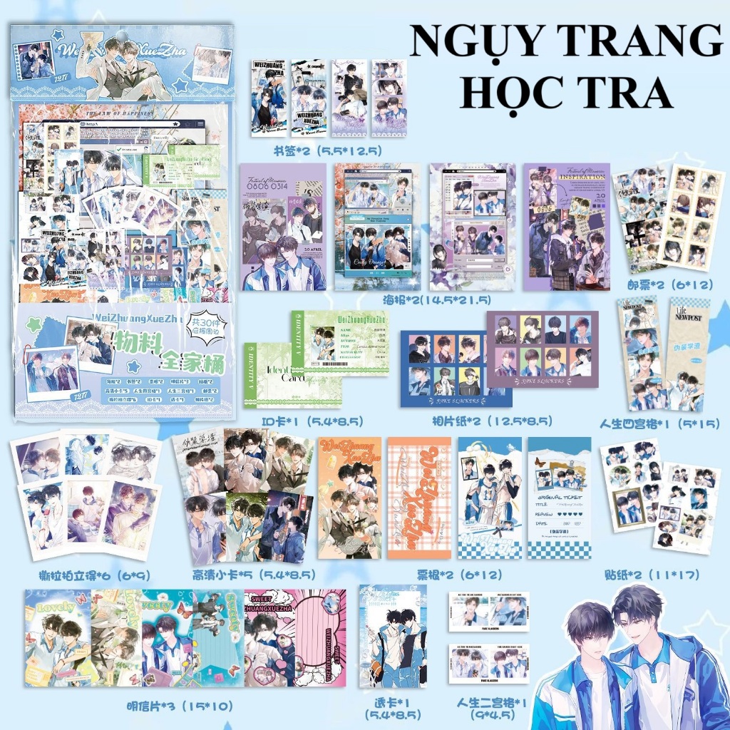 [SẴN-5 MẪU] Combo Ngụy Trang Học Tra / hộp quà tặng nhiều món hộp quà tặng đặc biệt túi quà tặng Tri