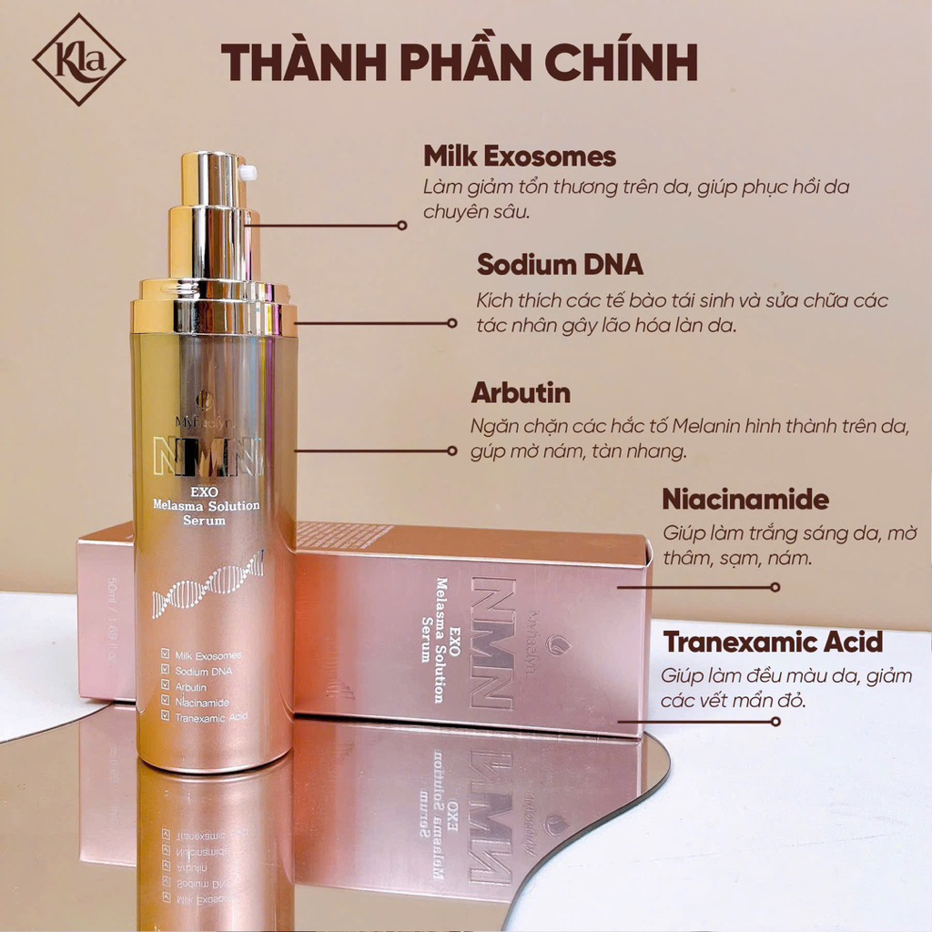 Serum NMN EXO Melasma | Mờ Nám – Sáng Da – Đều Màu | Exosomes, Arbutin, Niacinamide